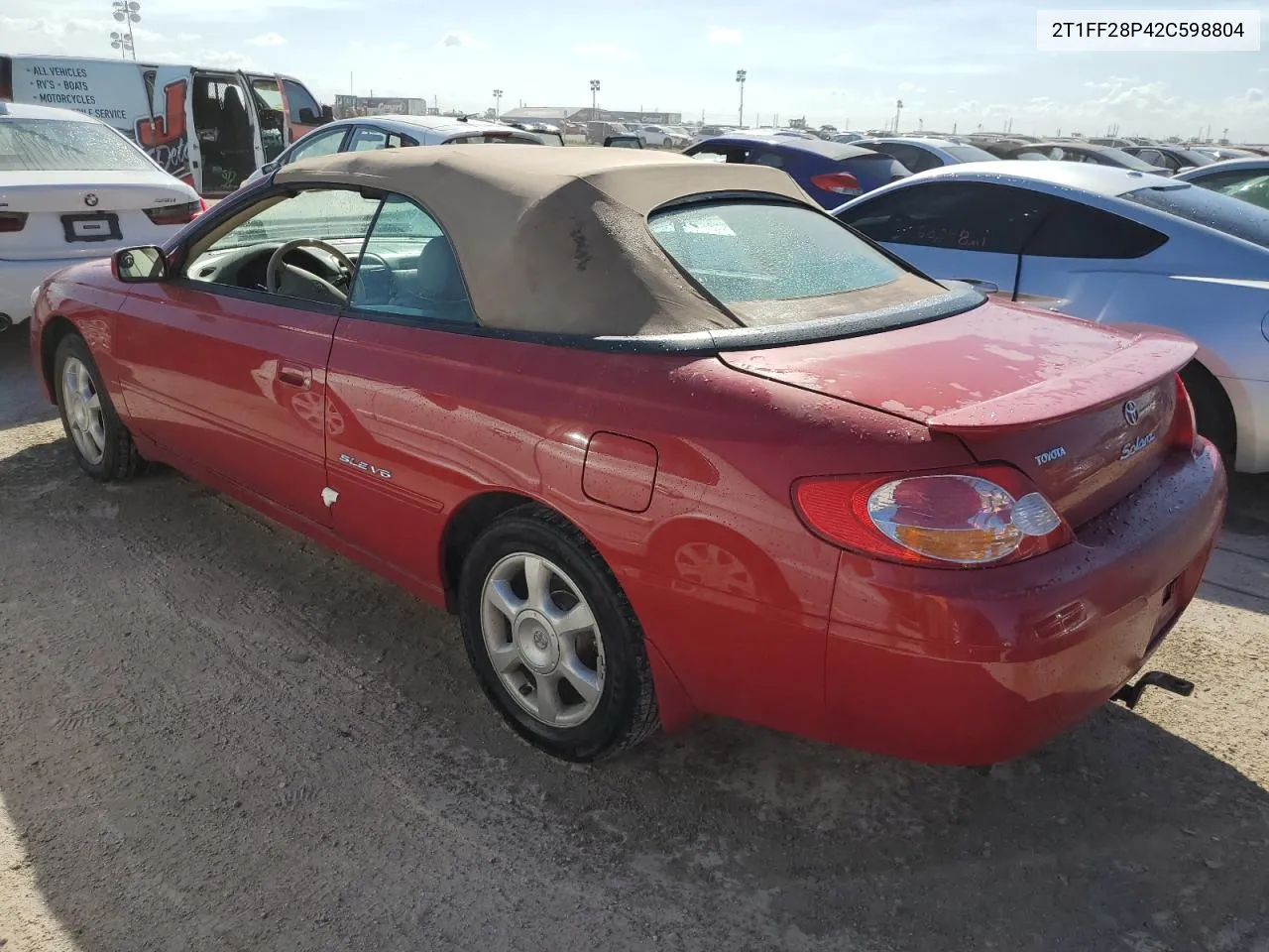 2002 Toyota Camry Solara Se VIN: 2T1FF28P42C598804 Lot: 77619424