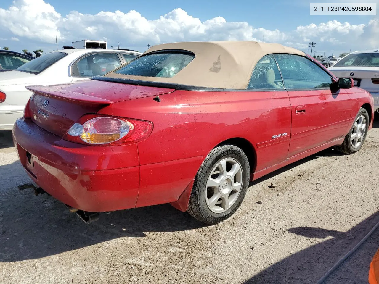 2002 Toyota Camry Solara Se VIN: 2T1FF28P42C598804 Lot: 77619424