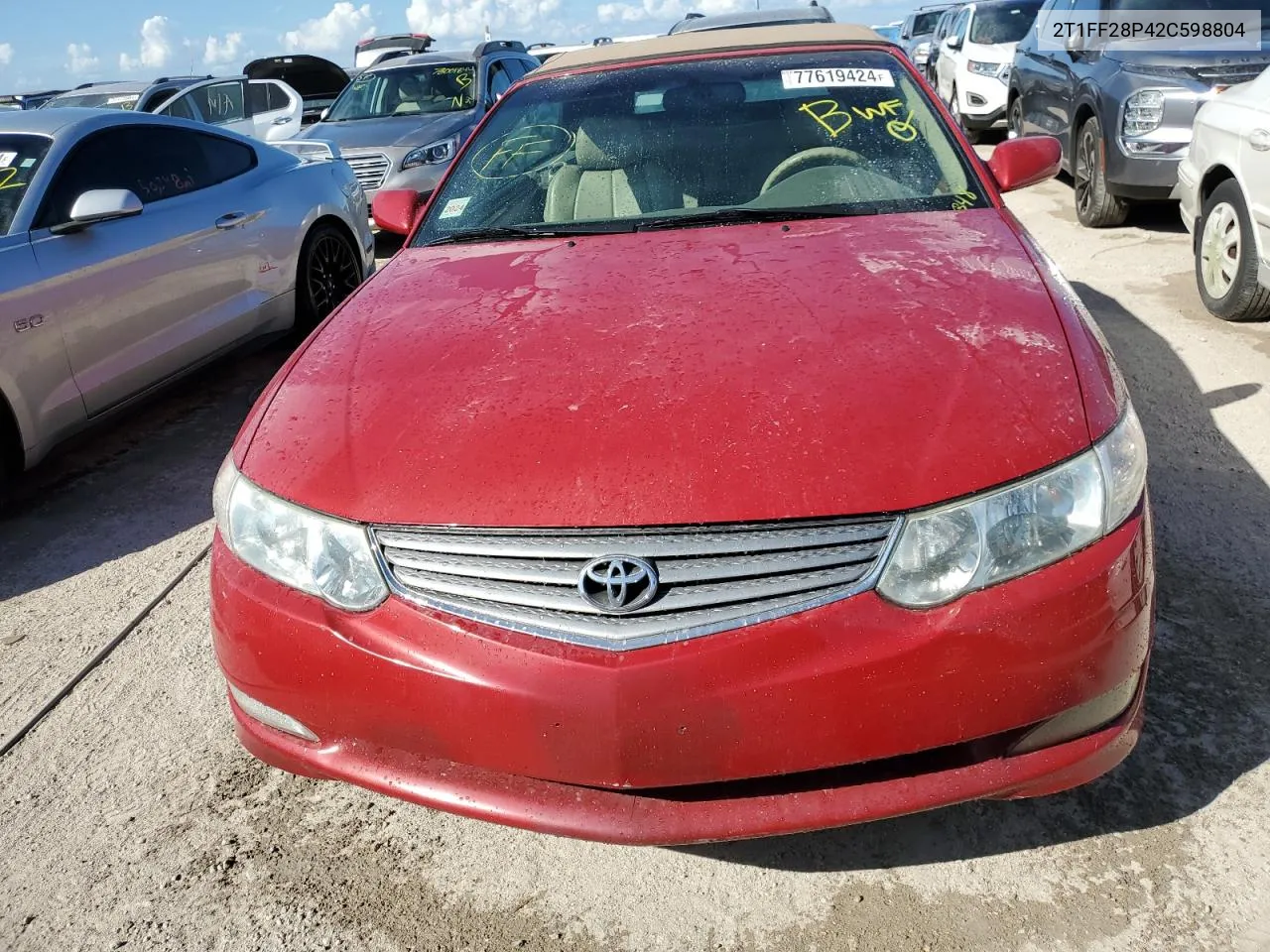 2002 Toyota Camry Solara Se VIN: 2T1FF28P42C598804 Lot: 77619424