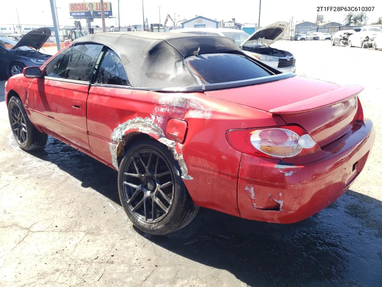 2003 Toyota Camry Solara Se VIN: 2T1FF28P63C610307 Lot: 68513324