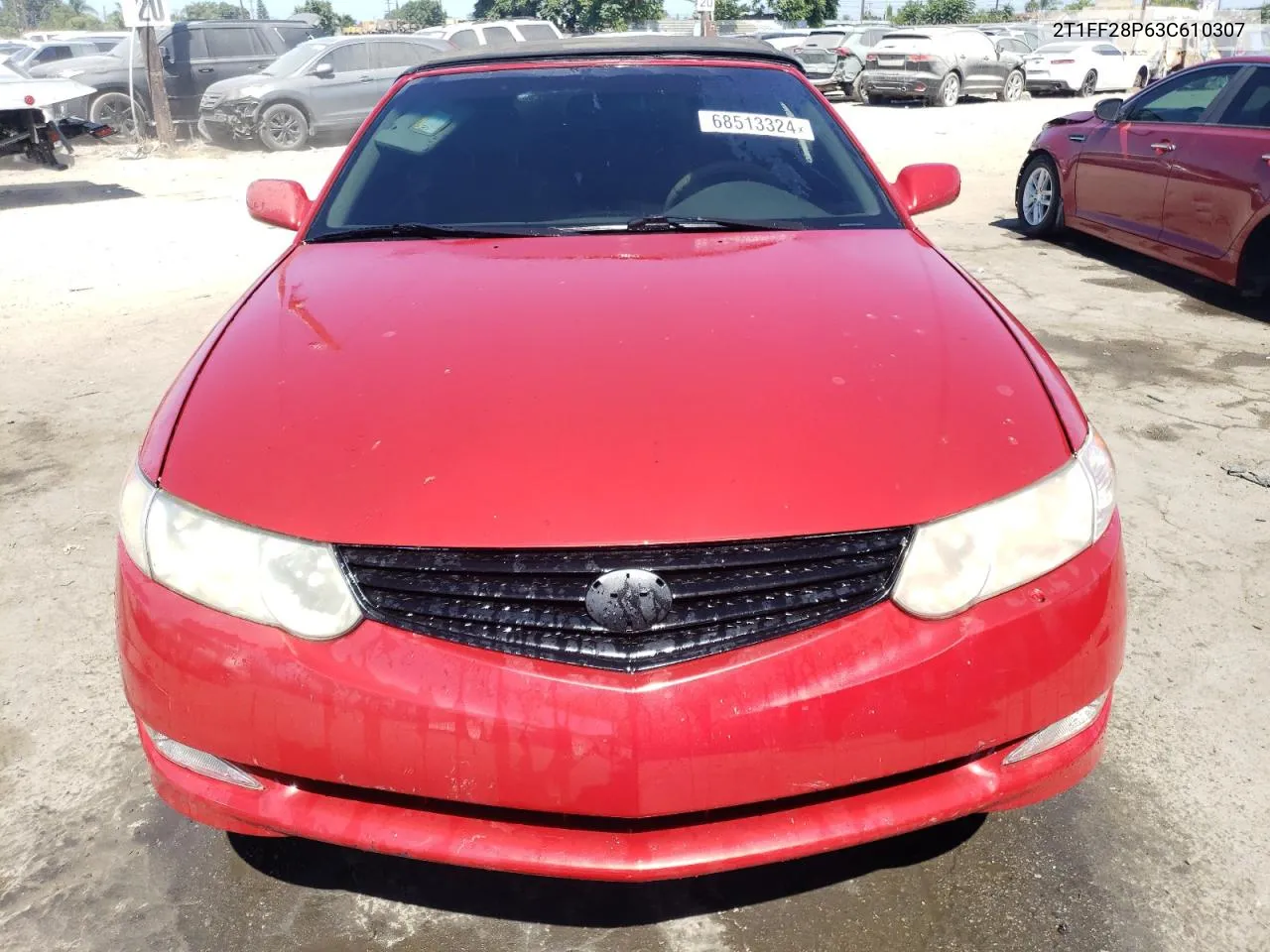 2003 Toyota Camry Solara Se VIN: 2T1FF28P63C610307 Lot: 68513324