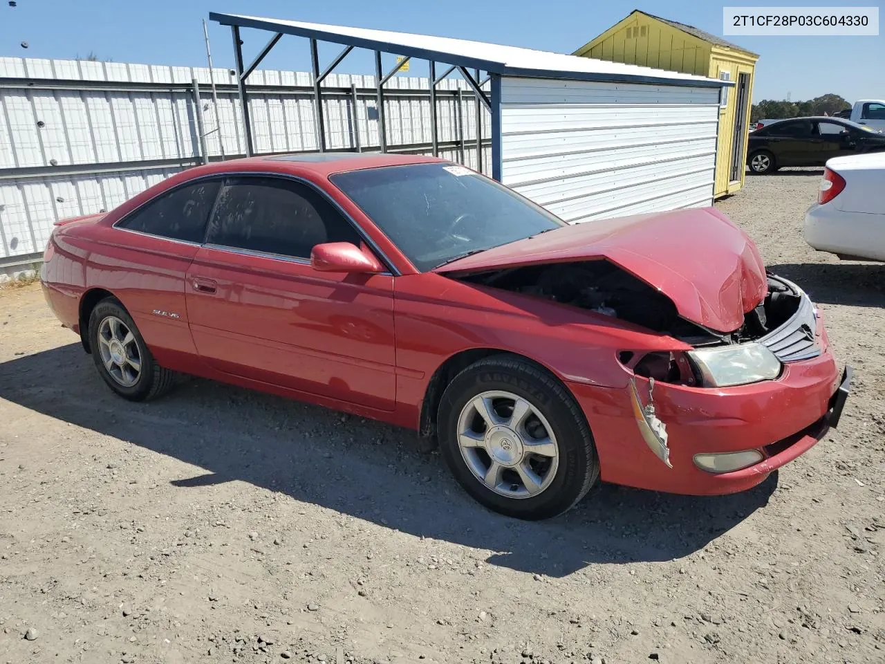 2003 Toyota Camry Solara Se VIN: 2T1CF28P03C604330 Lot: 69711274