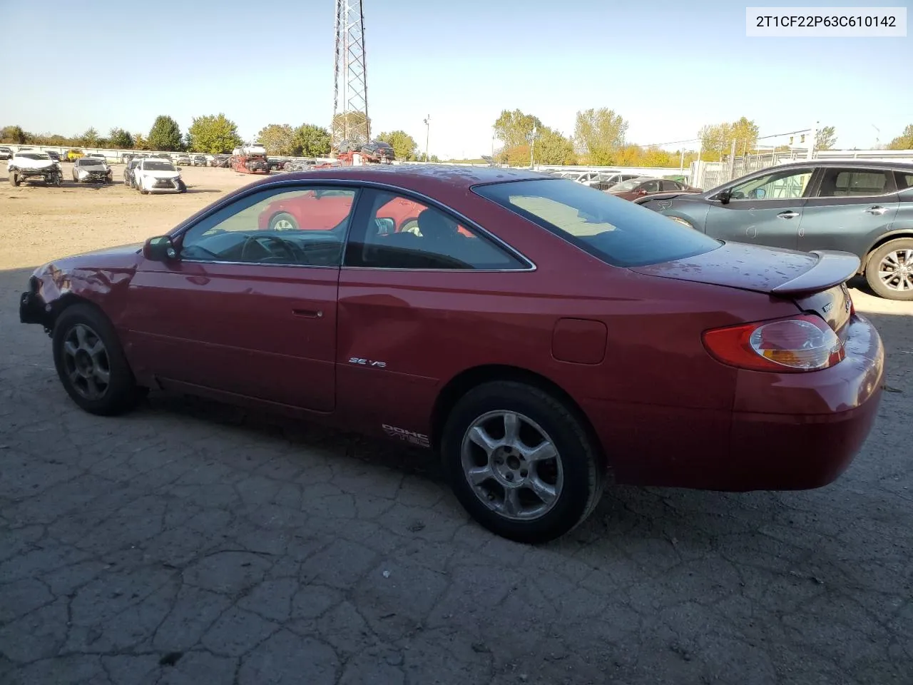 2003 Toyota Camry Solara Se VIN: 2T1CF22P63C610142 Lot: 74948484