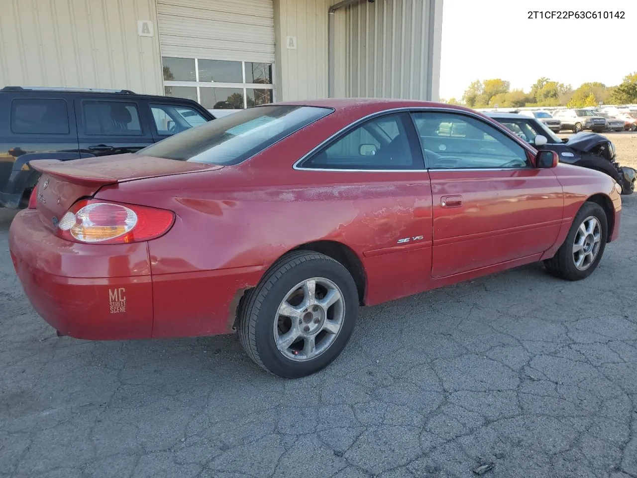 2003 Toyota Camry Solara Se VIN: 2T1CF22P63C610142 Lot: 74948484