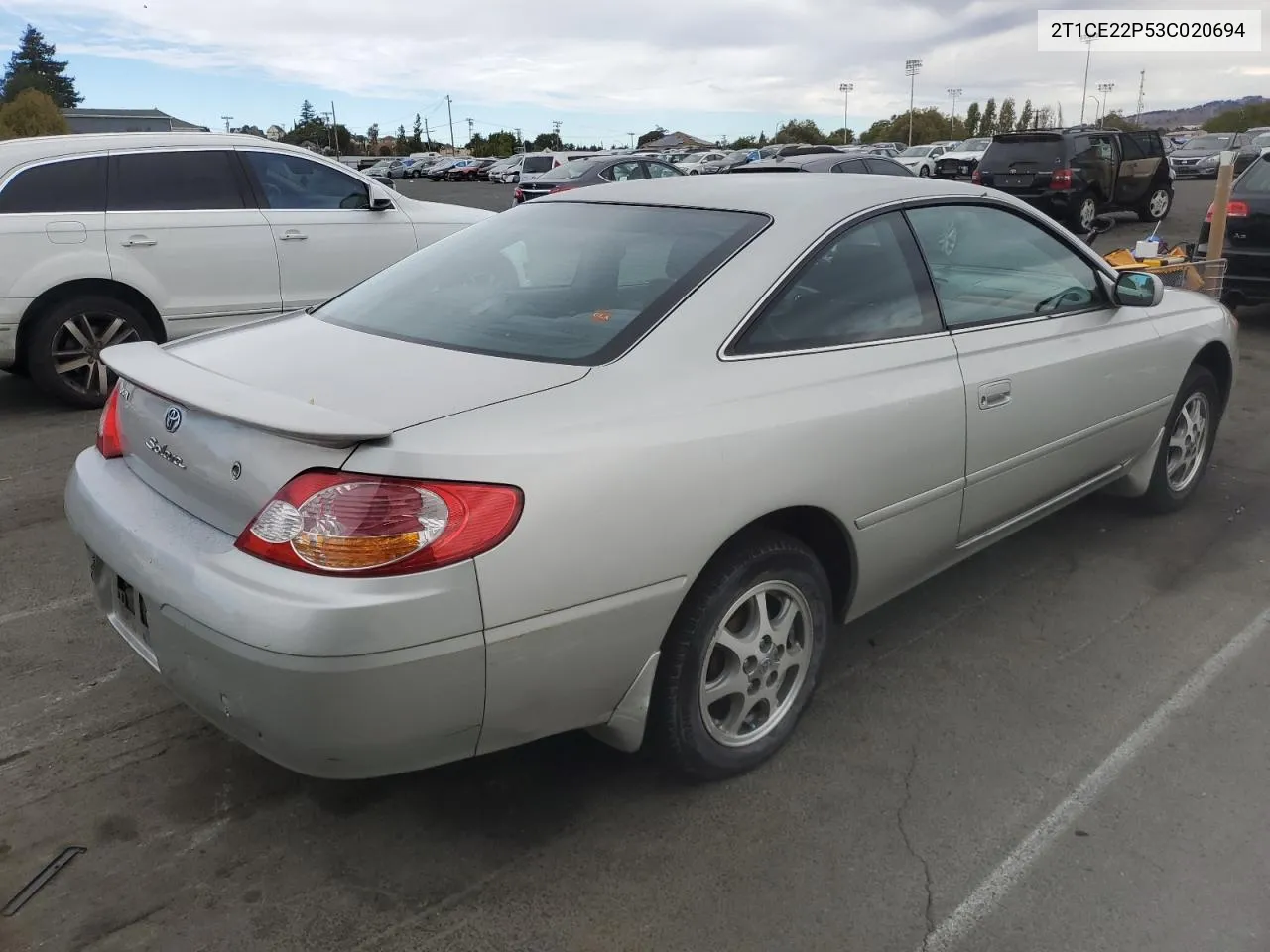 2003 Toyota Camry Solara Se VIN: 2T1CE22P53C020694 Lot: 76614494