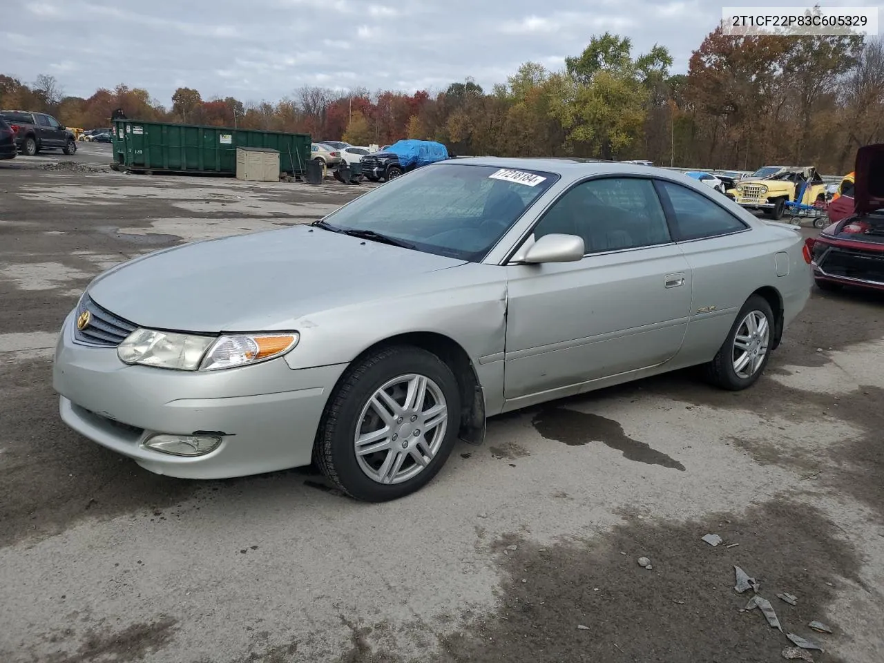 2003 Toyota Camry Solara Se VIN: 2T1CF22P83C605329 Lot: 77218184