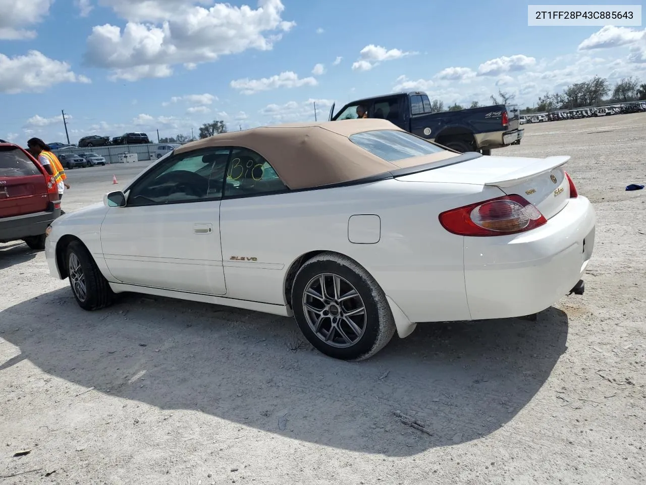 2003 Toyota Camry Solara Se VIN: 2T1FF28P43C885643 Lot: 78409004