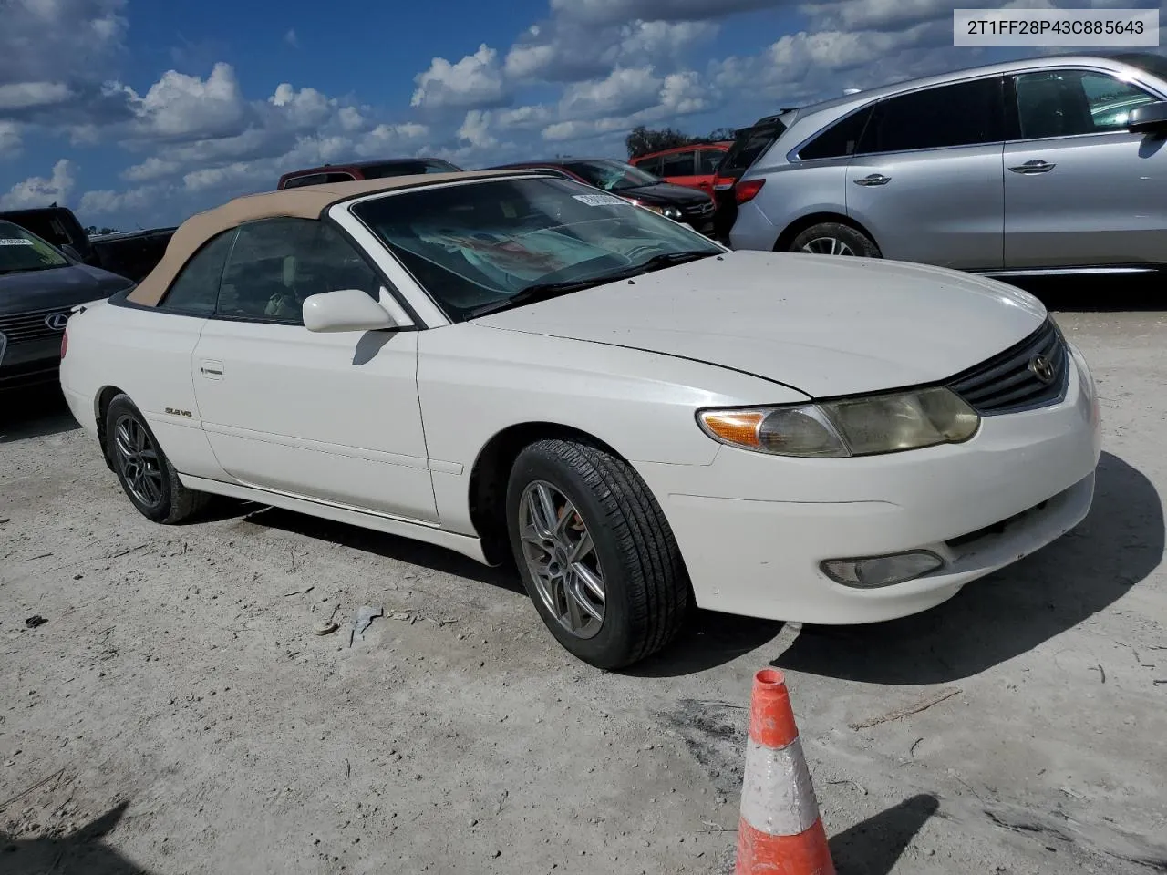 2003 Toyota Camry Solara Se VIN: 2T1FF28P43C885643 Lot: 78409004