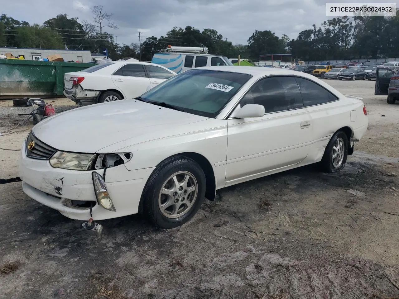 2003 Toyota Camry Solara Se VIN: 2T1CE22PX3C024952 Lot: 79448884