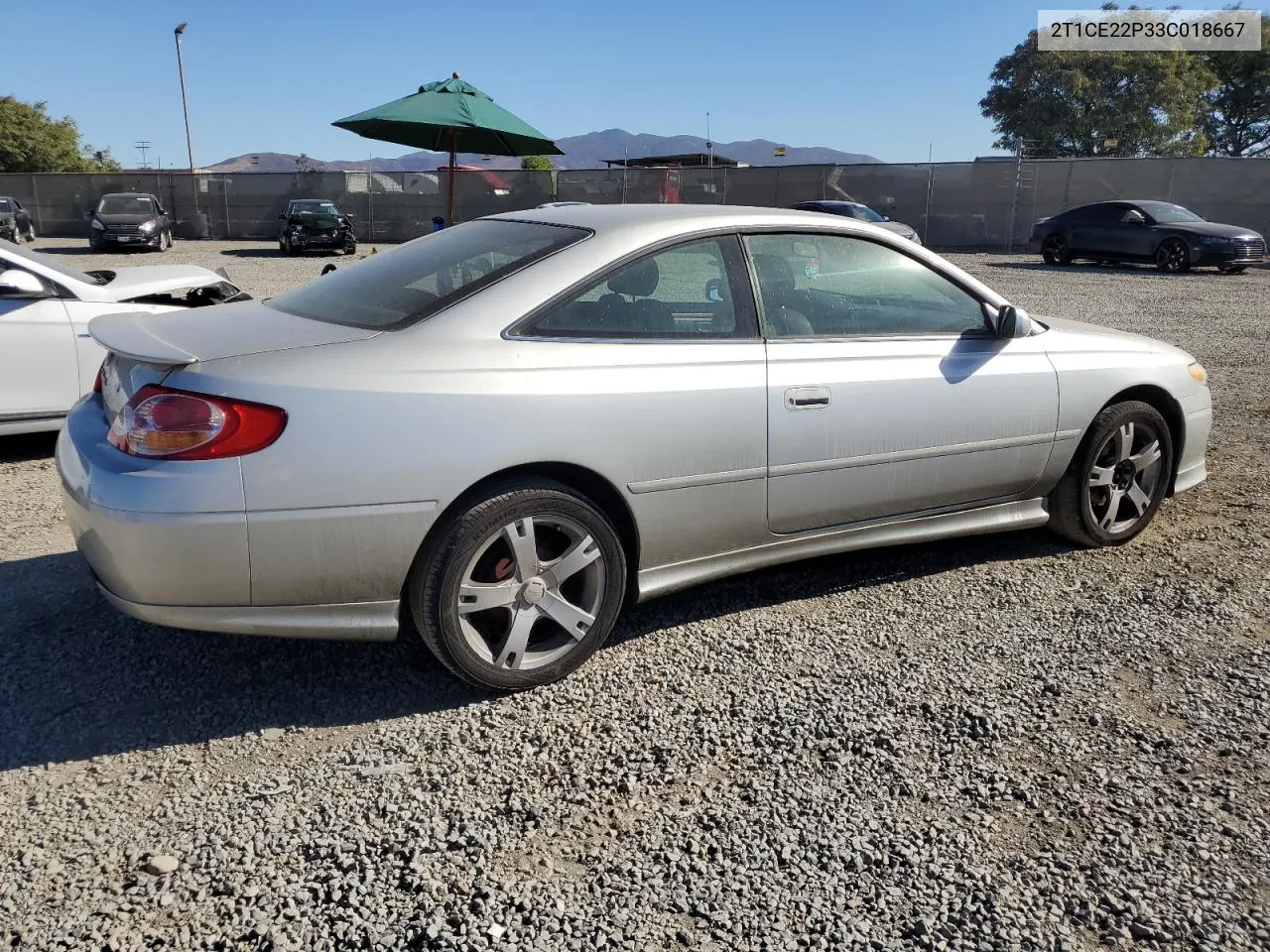 2003 Toyota Camry Solara Se VIN: 2T1CE22P33C018667 Lot: 80585864