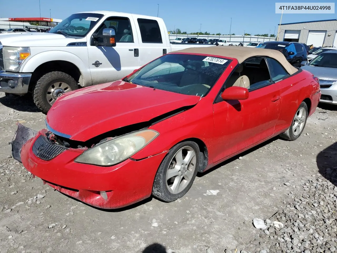 2004 Toyota Camry Solara Se VIN: 4T1FA38P44U024998 Lot: 57827614