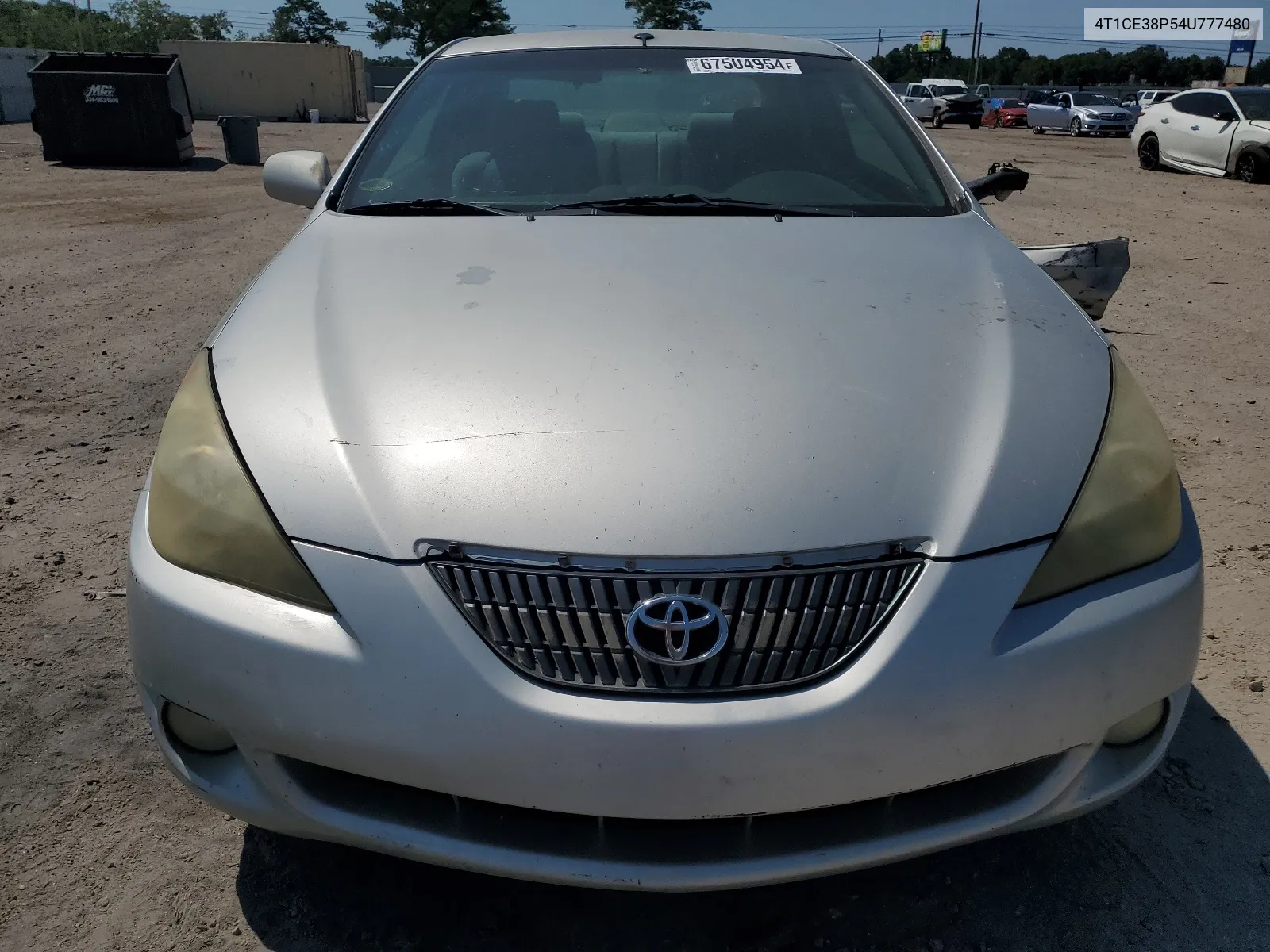 2004 Toyota Camry Solara Se VIN: 4T1CE38P54U777480 Lot: 67504954