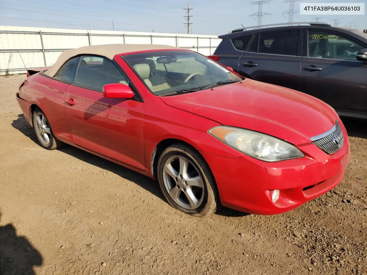 2004 Toyota Camry Solara Se VIN: 4T1FA38P64U036103 Lot: 71661304