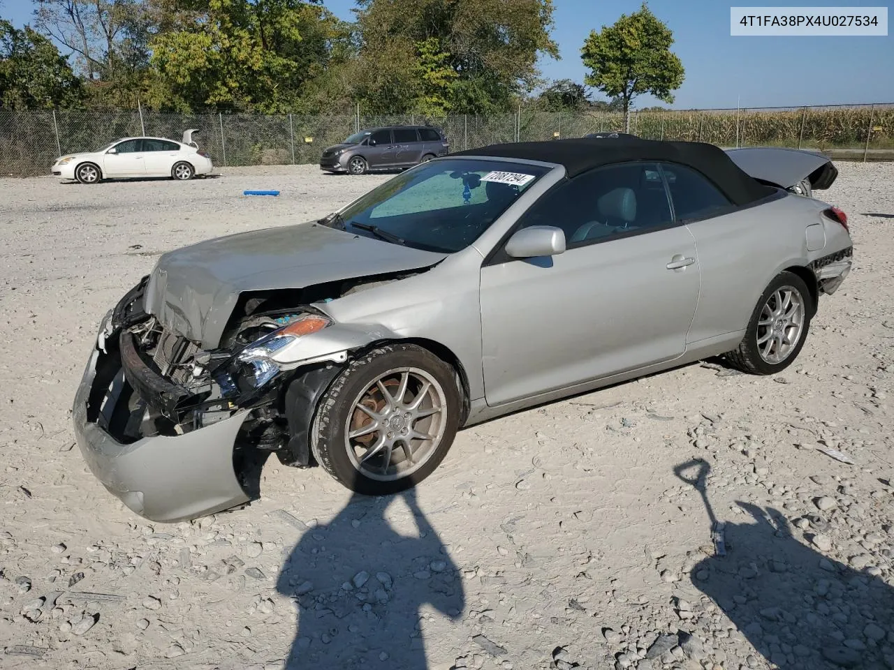 2004 Toyota Camry Solara Se VIN: 4T1FA38PX4U027534 Lot: 72087294