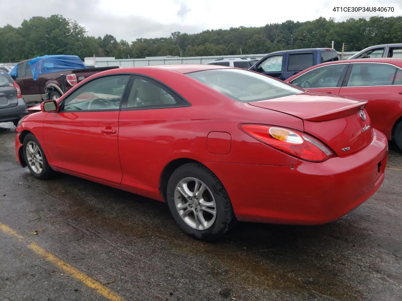 2004 Toyota Camry Solara Se VIN: 4T1CE30P34U840670 Lot: 72259514