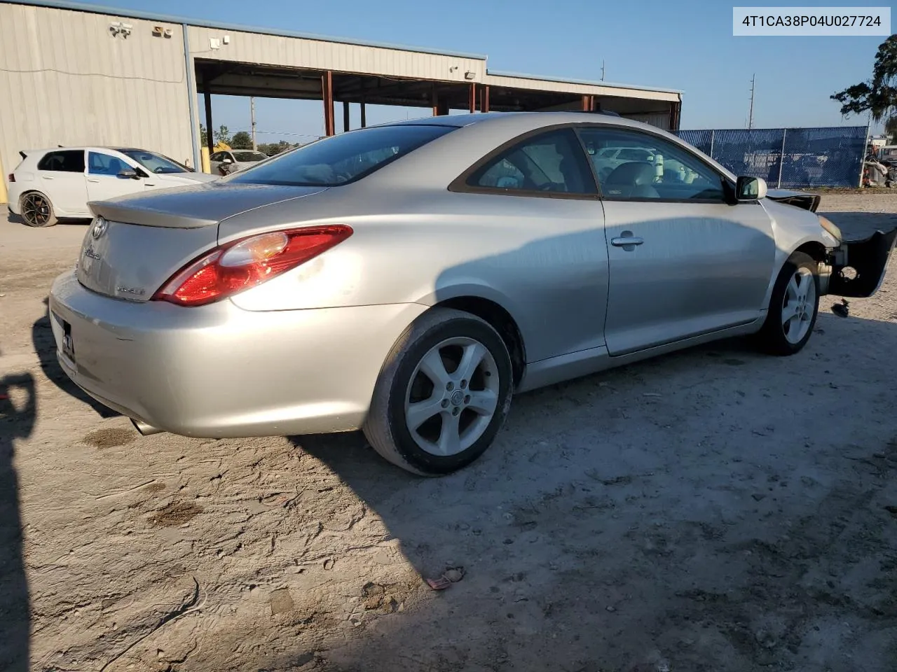 2004 Toyota Camry Solara Se VIN: 4T1CA38P04U027724 Lot: 72322394