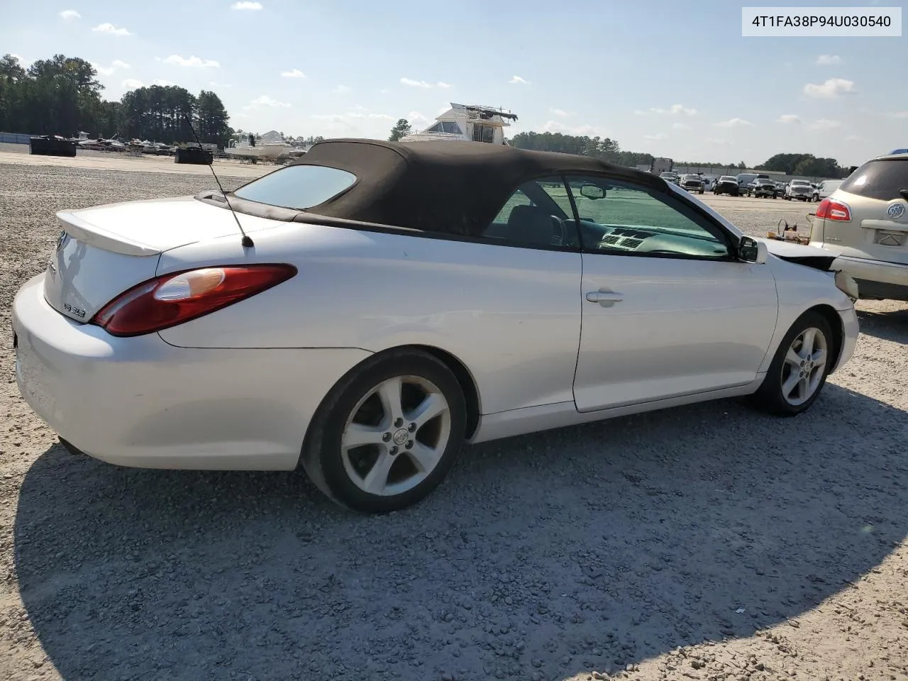 2004 Toyota Camry Solara Se VIN: 4T1FA38P94U030540 Lot: 74615834