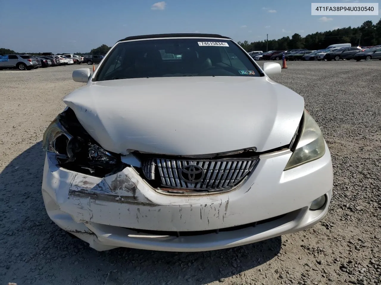 2004 Toyota Camry Solara Se VIN: 4T1FA38P94U030540 Lot: 74615834