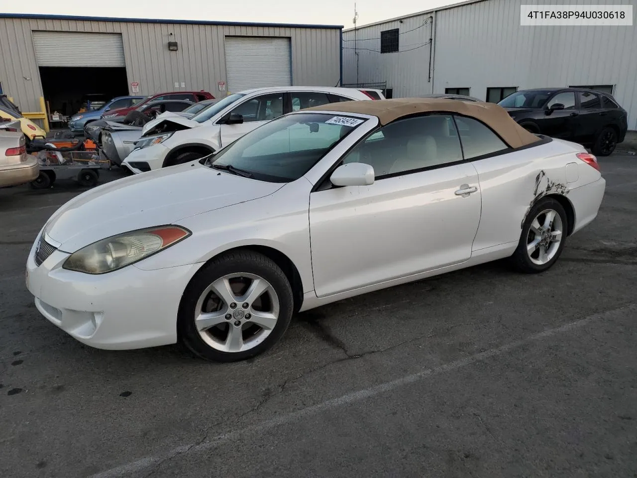 2004 Toyota Camry Solara Se VIN: 4T1FA38P94U030618 Lot: 74634974