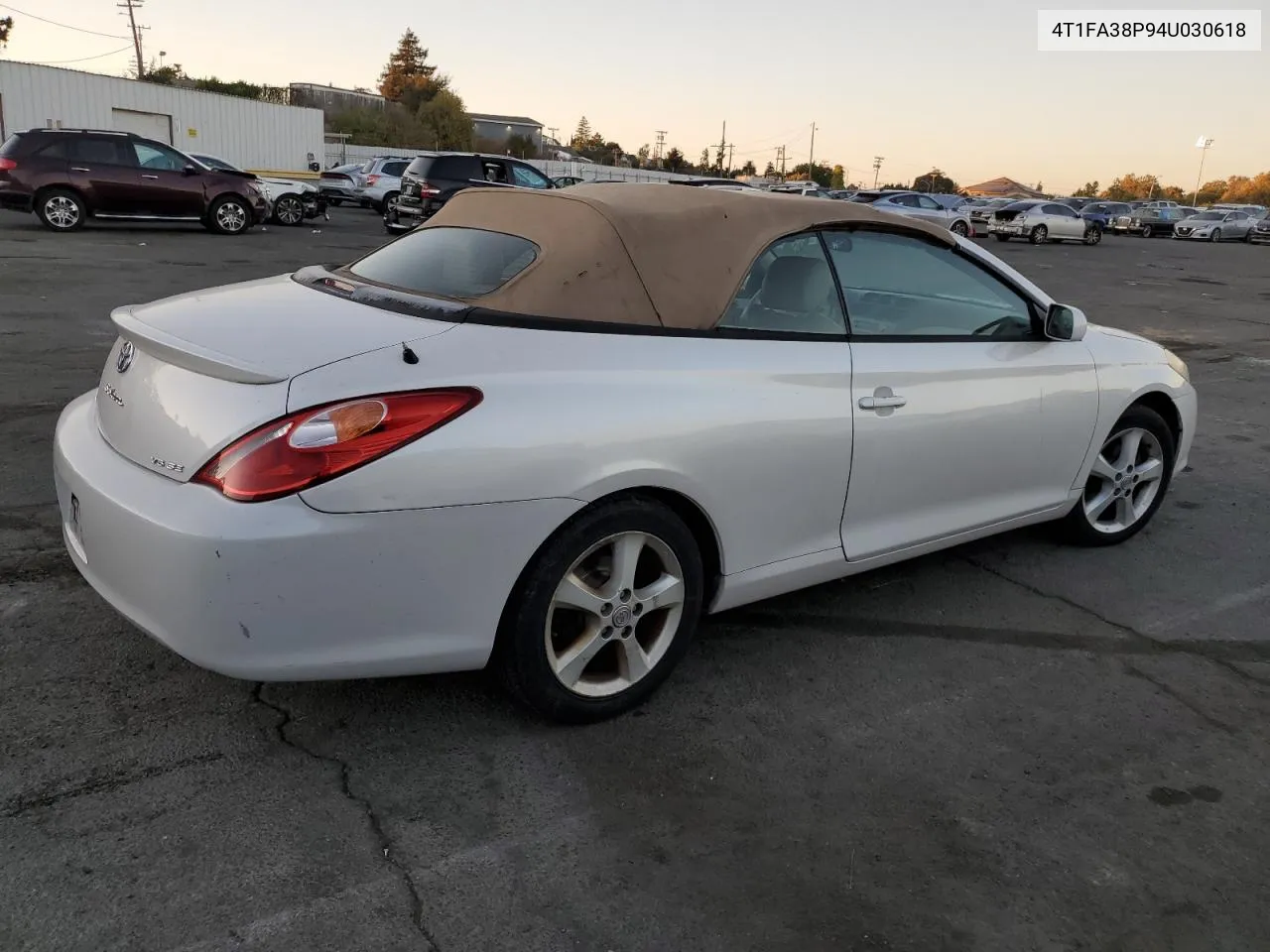 2004 Toyota Camry Solara Se VIN: 4T1FA38P94U030618 Lot: 74634974