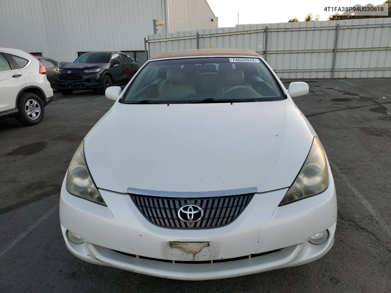 2004 Toyota Camry Solara Se VIN: 4T1FA38P94U030618 Lot: 74634974