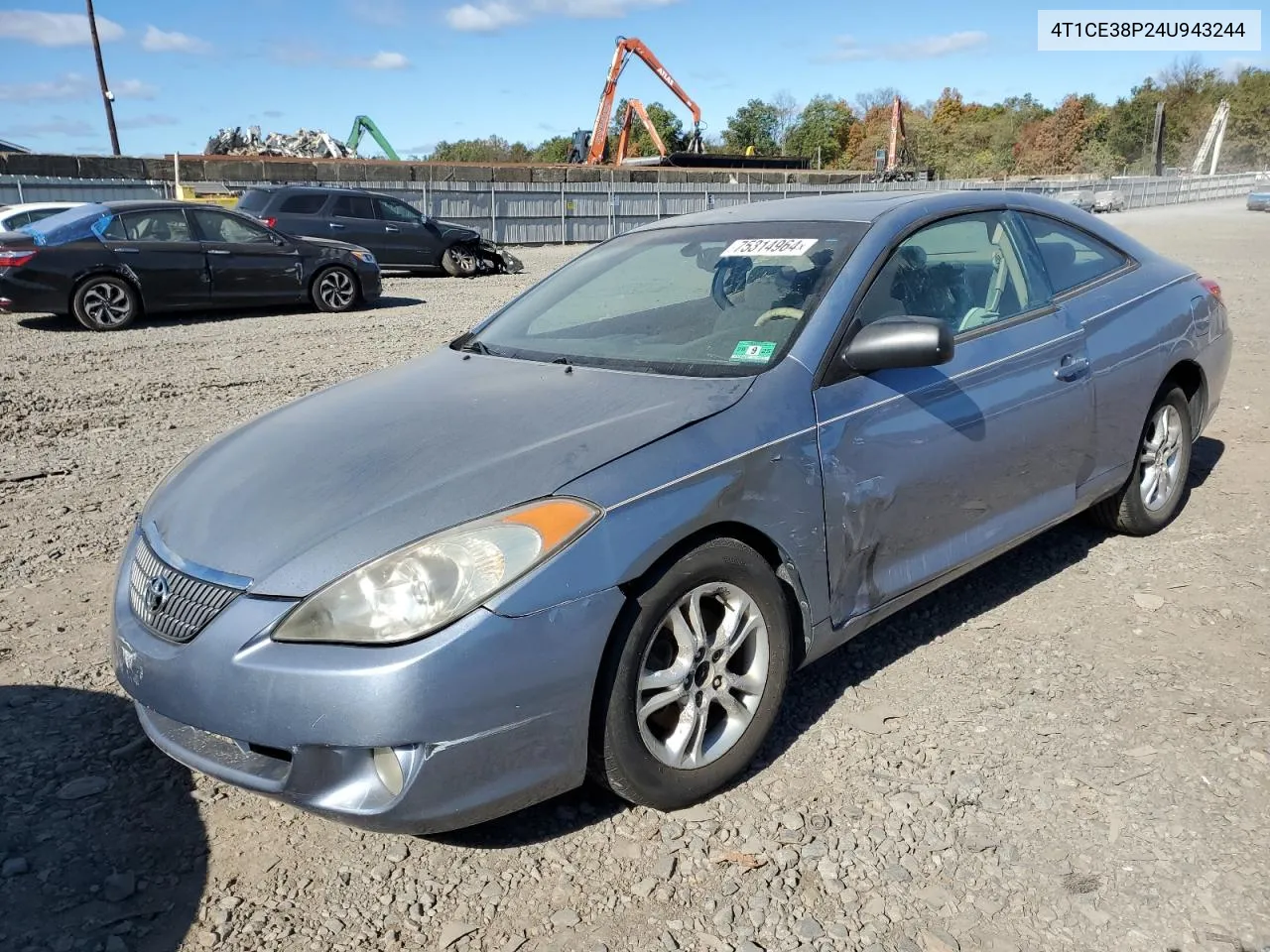 2004 Toyota Camry Solara Se VIN: 4T1CE38P24U943244 Lot: 75314964