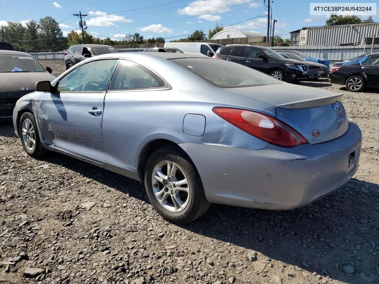 2004 Toyota Camry Solara Se VIN: 4T1CE38P24U943244 Lot: 75314964