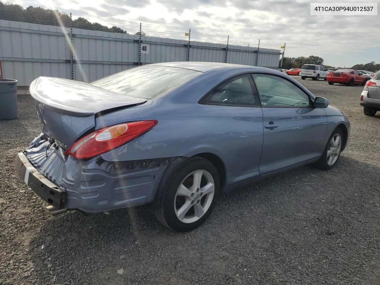 2004 Toyota Camry Solara Se VIN: 4T1CA30P94U012537 Lot: 75590804