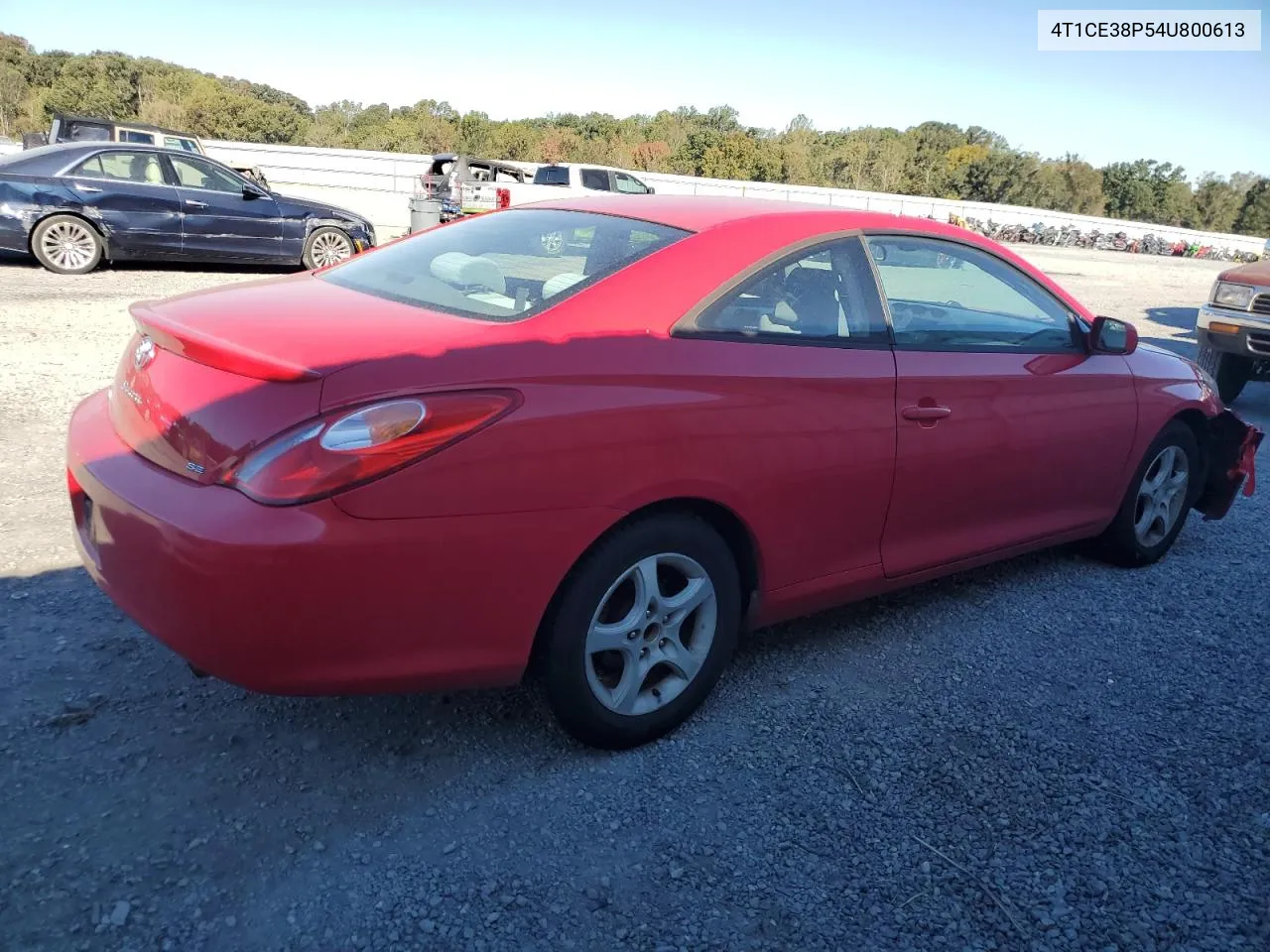 2004 Toyota Camry Solara Se VIN: 4T1CE38P54U800613 Lot: 75934744