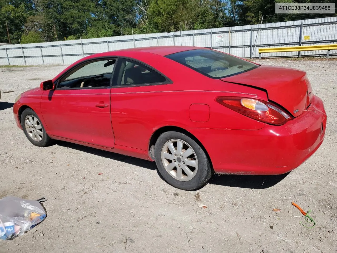 2004 Toyota Camry Solara Se VIN: 4T1CE38P34U839488 Lot: 76517284