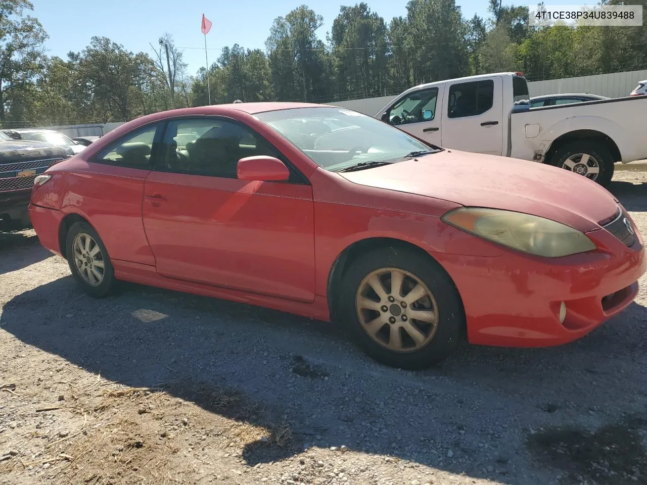 2004 Toyota Camry Solara Se VIN: 4T1CE38P34U839488 Lot: 76517284