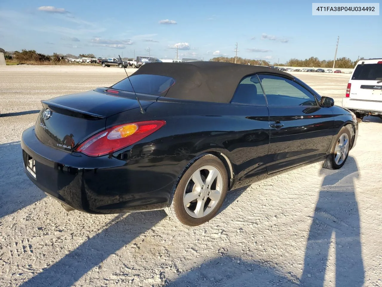 2004 Toyota Camry Solara Se VIN: 4T1FA38P04U034492 Lot: 78161004