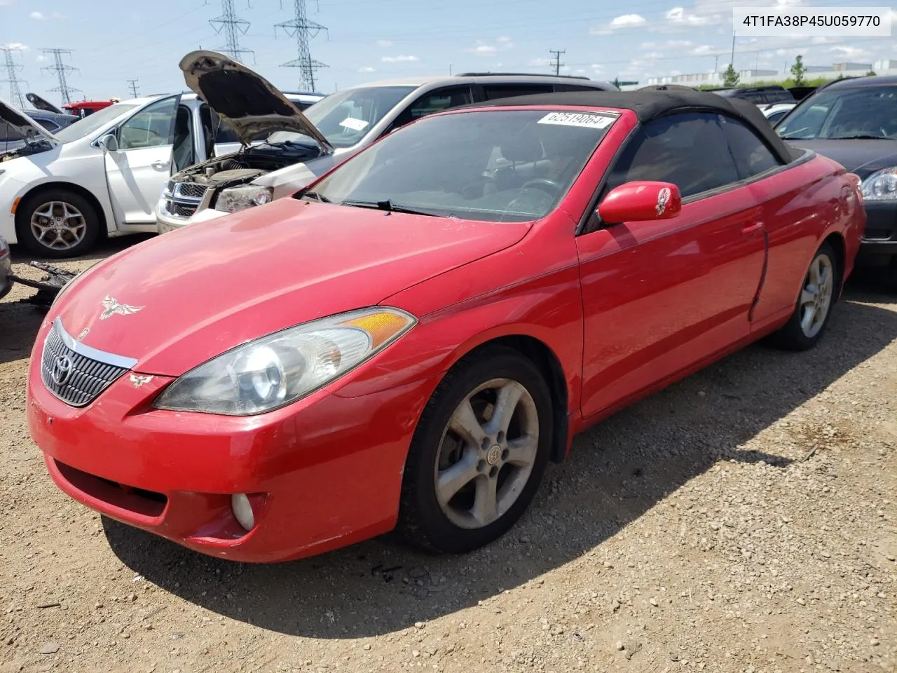 2005 Toyota Camry Solara Se VIN: 4T1FA38P45U059770 Lot: 62519064