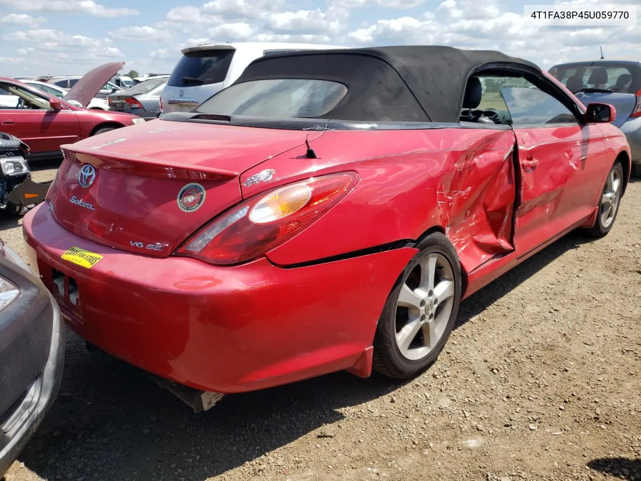 2005 Toyota Camry Solara Se VIN: 4T1FA38P45U059770 Lot: 62519064