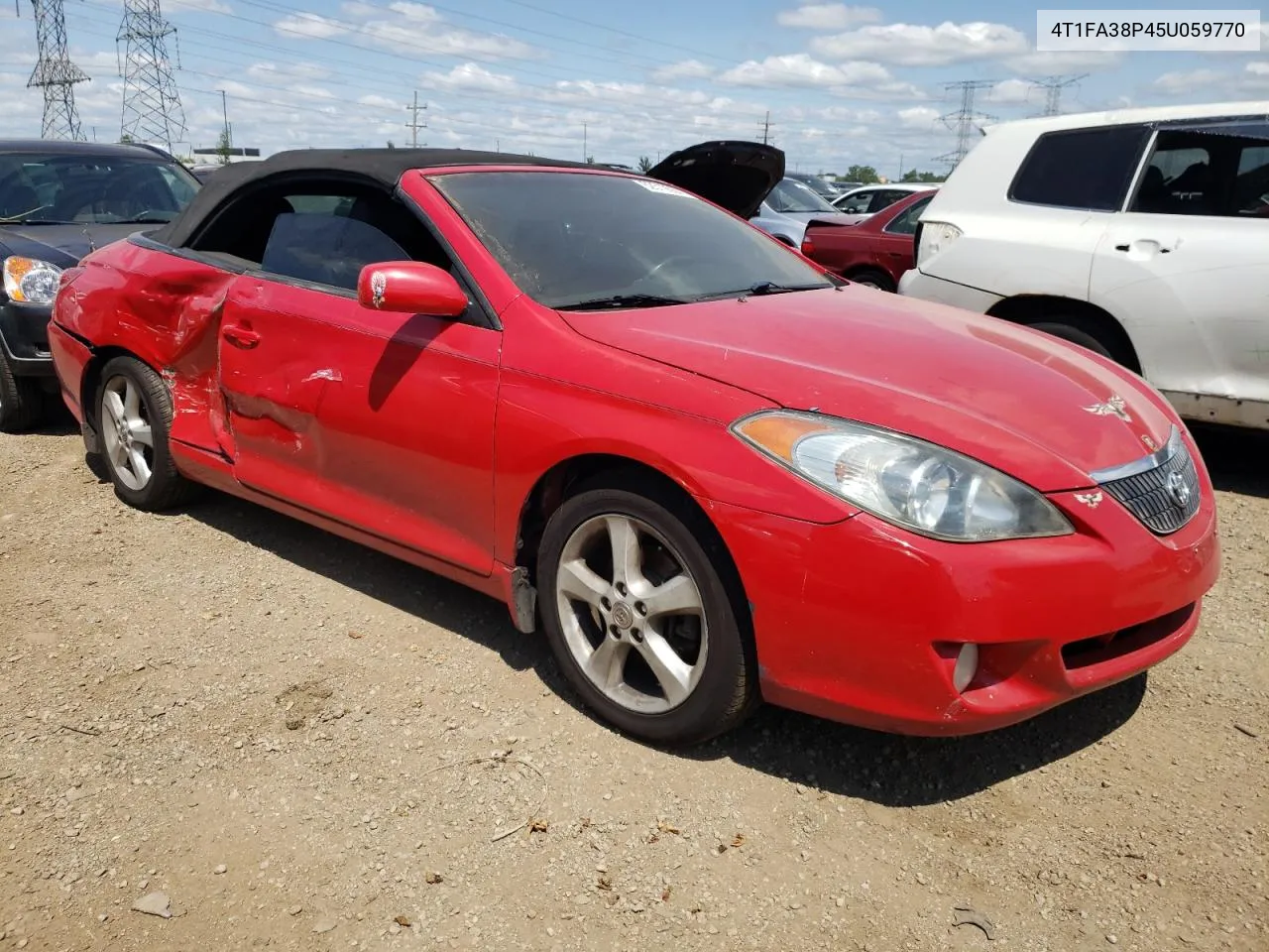 2005 Toyota Camry Solara Se VIN: 4T1FA38P45U059770 Lot: 62519064