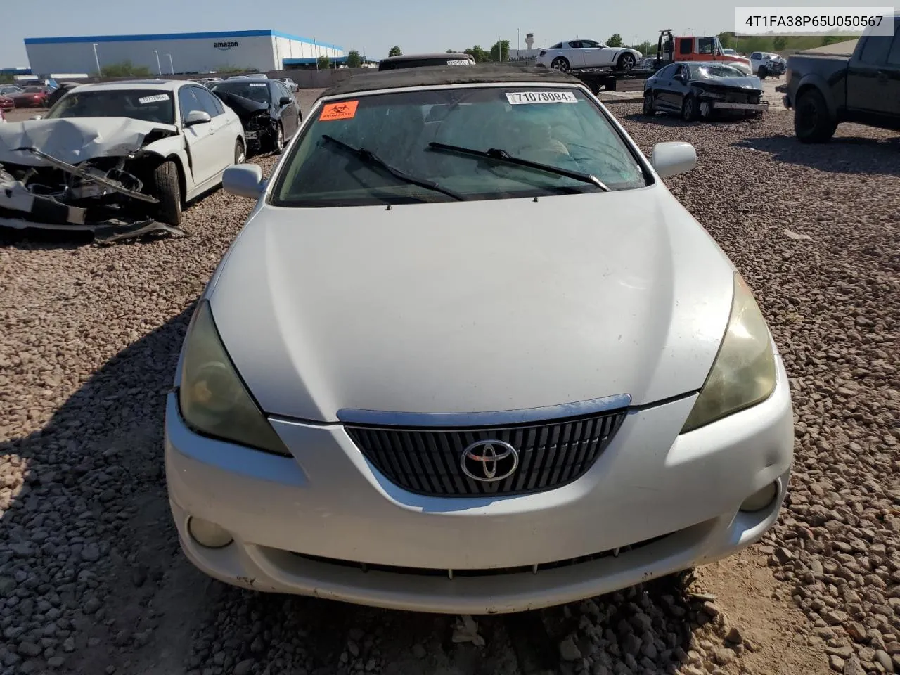 2005 Toyota Camry Solara Se VIN: 4T1FA38P65U050567 Lot: 71078094