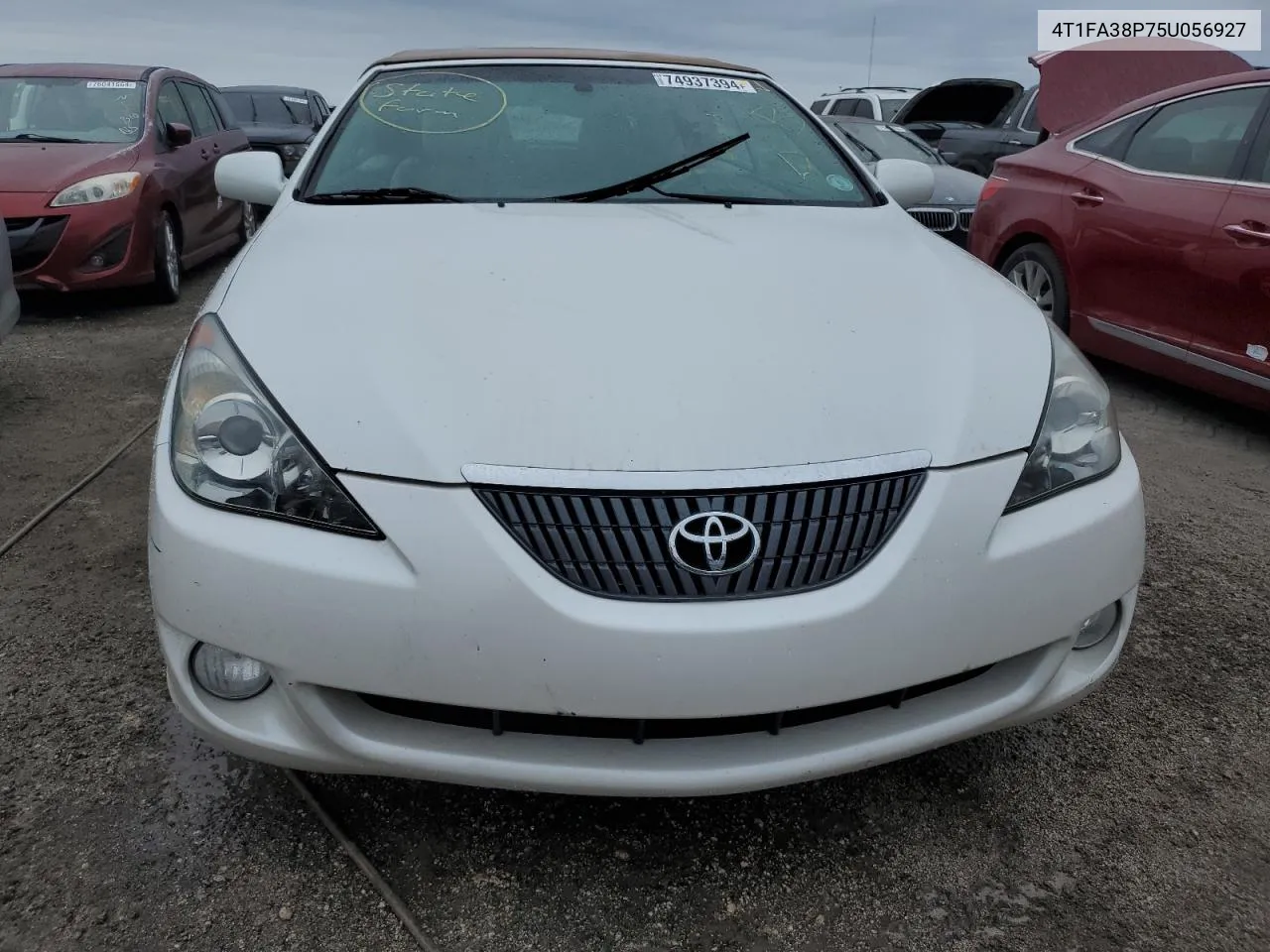 2005 Toyota Camry Solara Se VIN: 4T1FA38P75U056927 Lot: 74937394