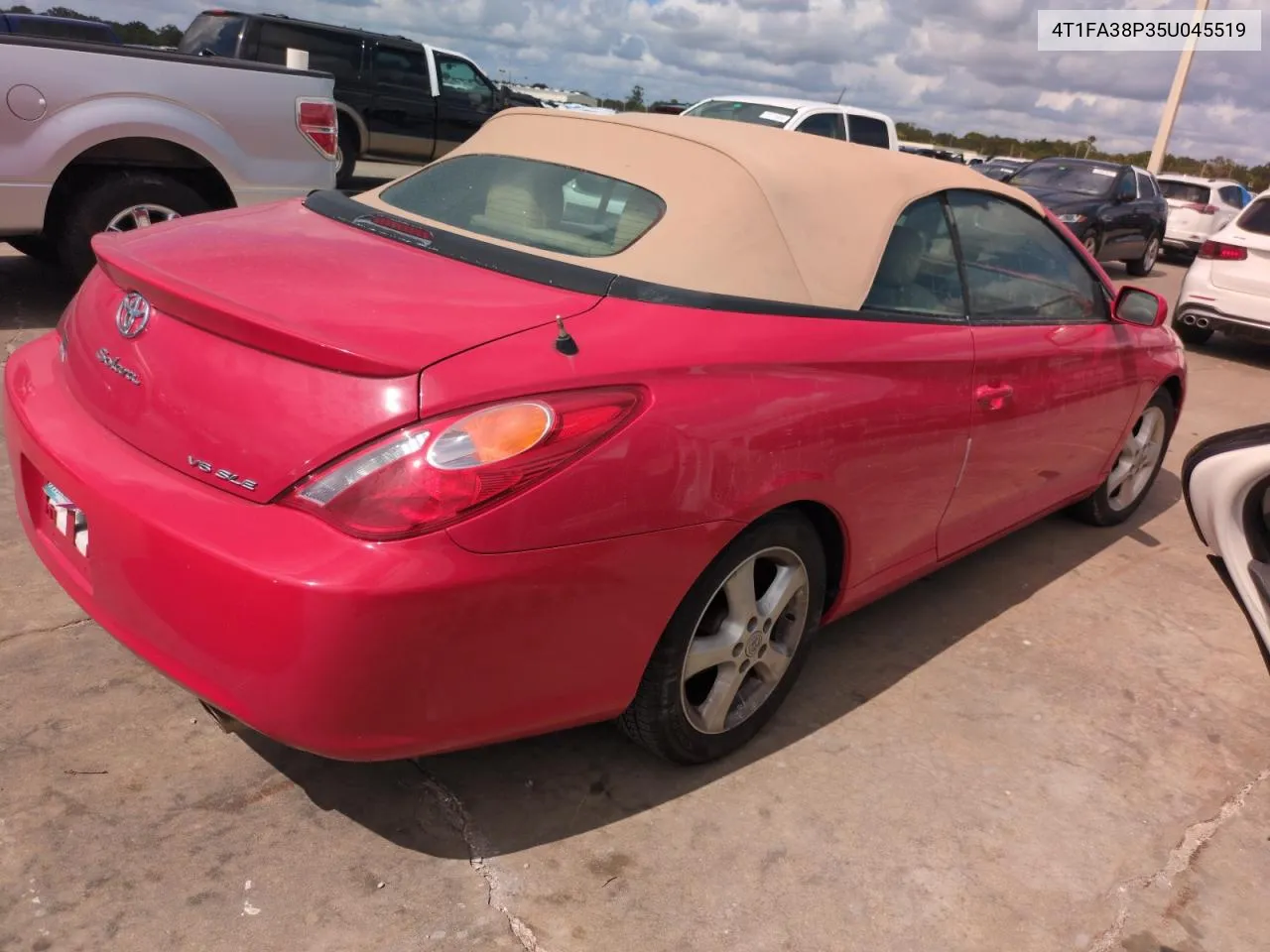 2005 Toyota Camry Solara Se VIN: 4T1FA38P35U045519 Lot: 75124054