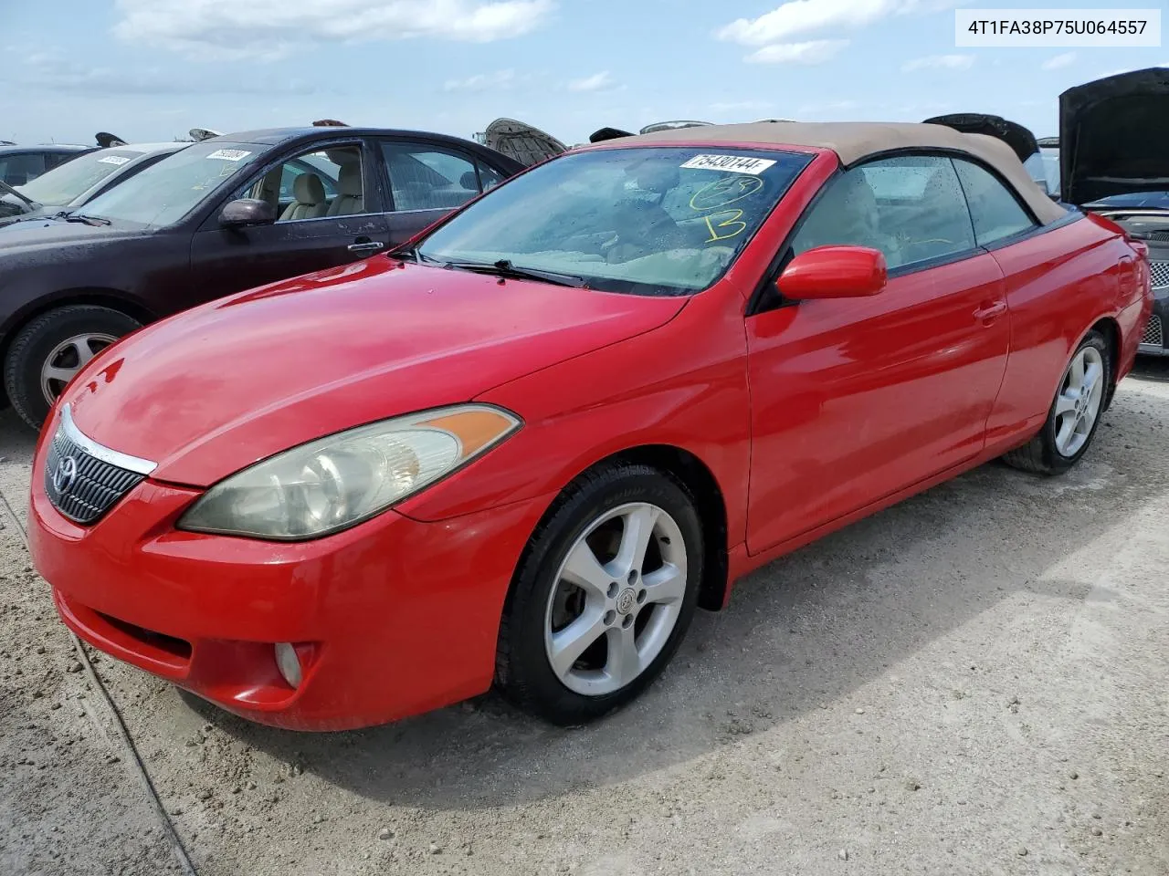 2005 Toyota Camry Solara Se VIN: 4T1FA38P75U064557 Lot: 75430144