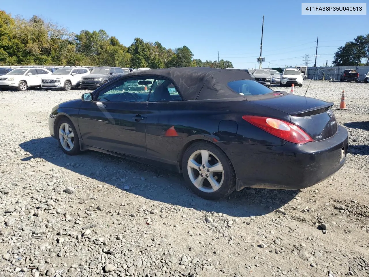 2005 Toyota Camry Solara Se VIN: 4T1FA38P35U040613 Lot: 75660374