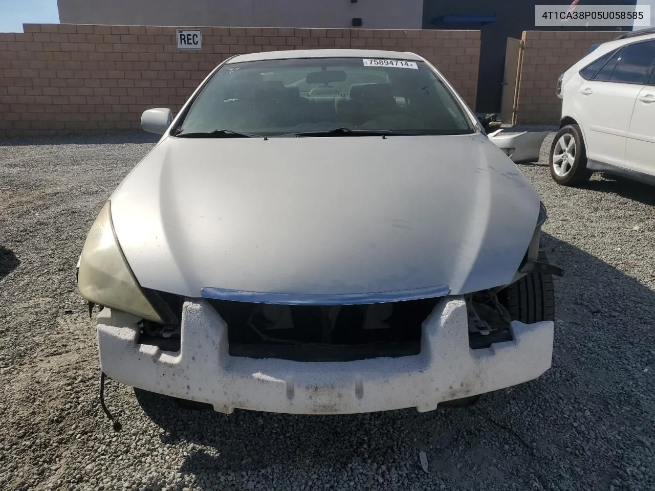 2005 Toyota Camry Solara Se VIN: 4T1CA38P05U058585 Lot: 75894714