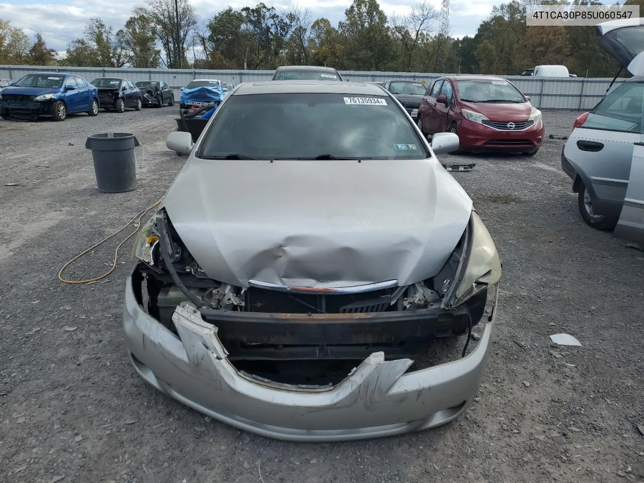 2005 Toyota Camry Solara Se VIN: 4T1CA30P85U060547 Lot: 76135934