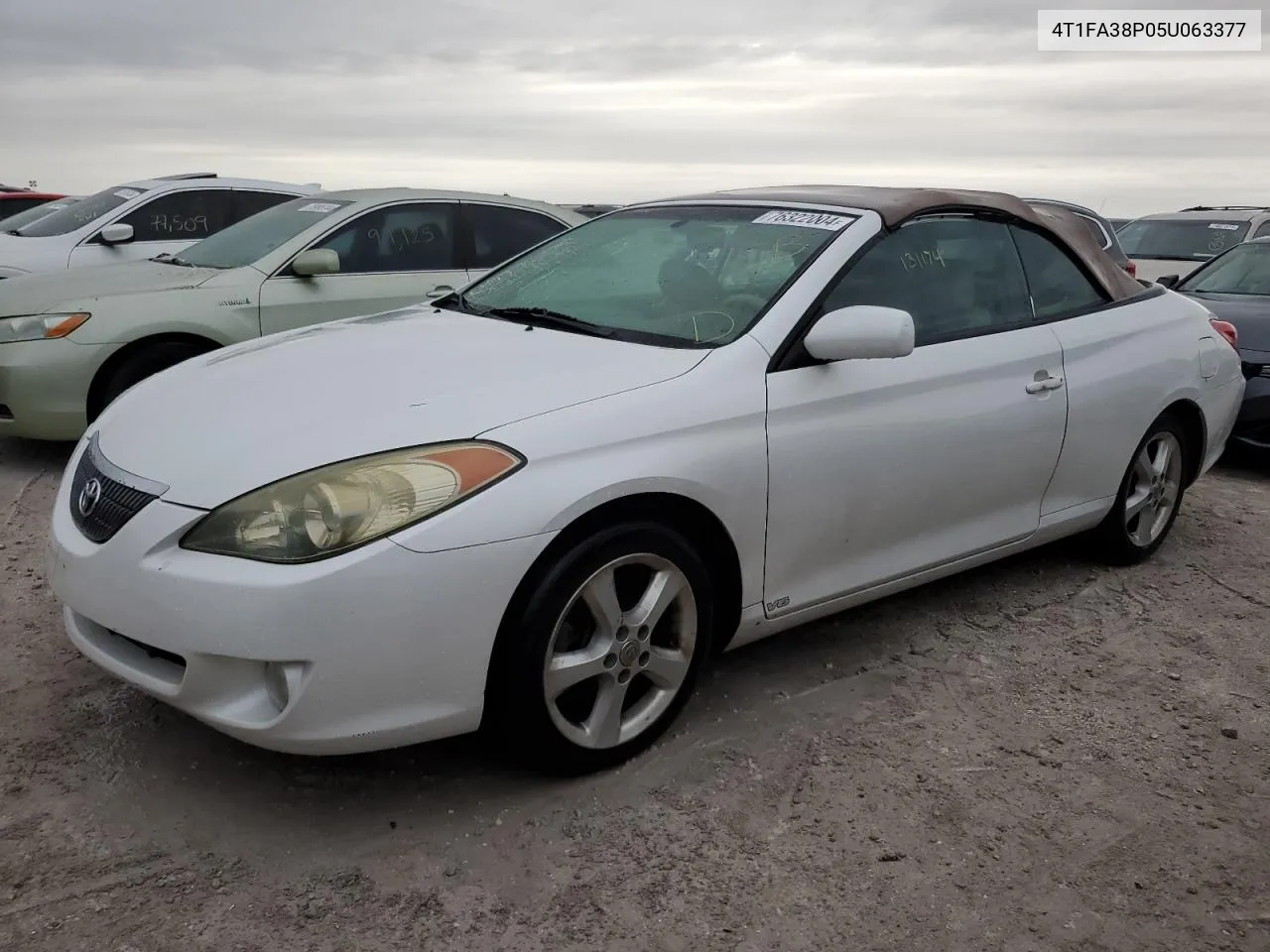 2005 Toyota Camry Solara Se VIN: 4T1FA38P05U063377 Lot: 76322004