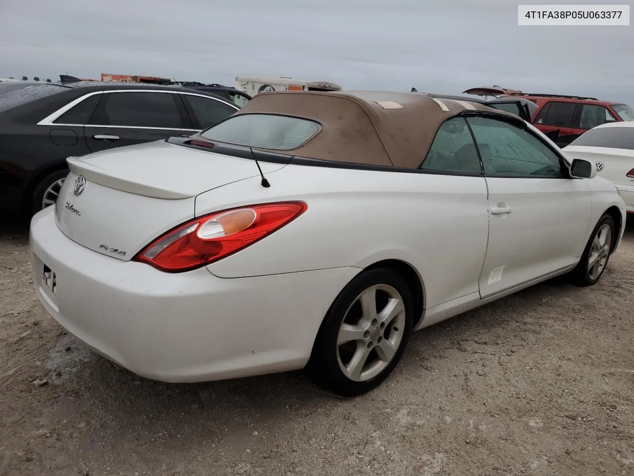 2005 Toyota Camry Solara Se VIN: 4T1FA38P05U063377 Lot: 76322004