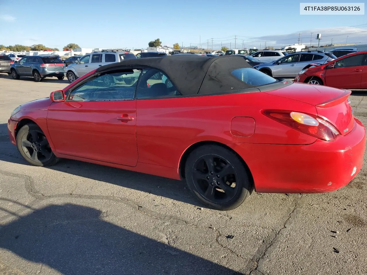 2005 Toyota Camry Solara Se VIN: 4T1FA38P85U063126 Lot: 79241304