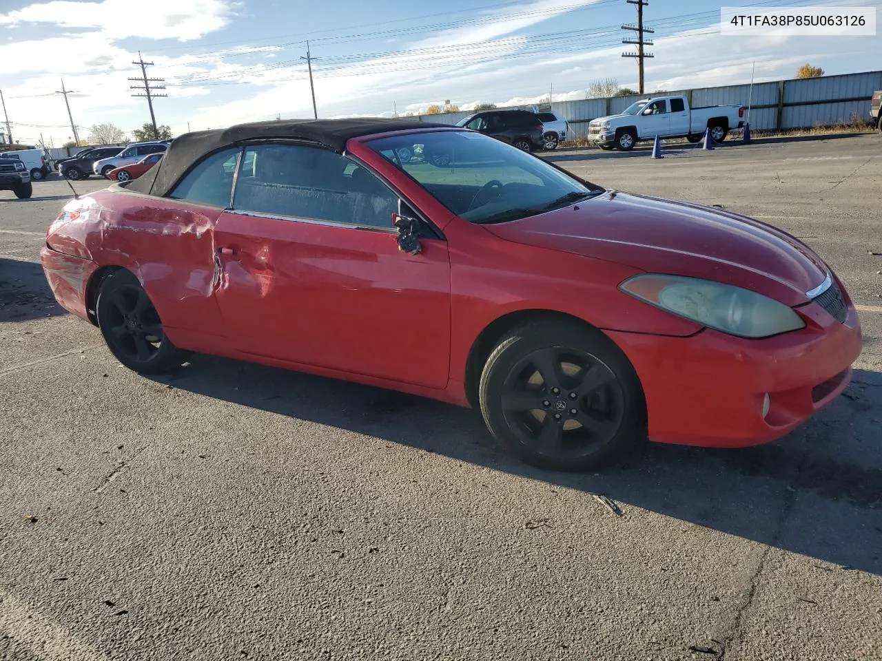 2005 Toyota Camry Solara Se VIN: 4T1FA38P85U063126 Lot: 79241304