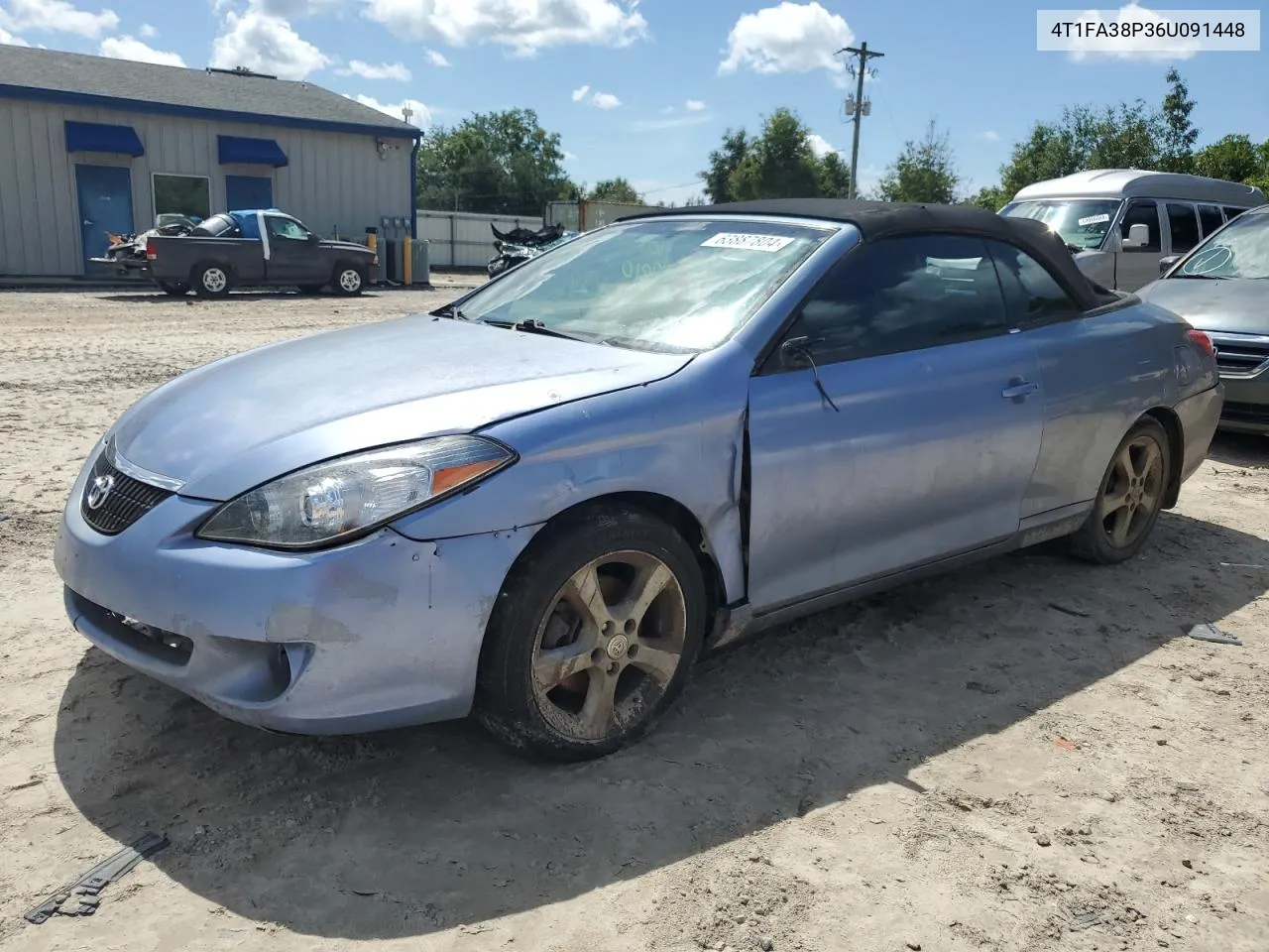 2006 Toyota Camry Solara Se VIN: 4T1FA38P36U091448 Lot: 63887804