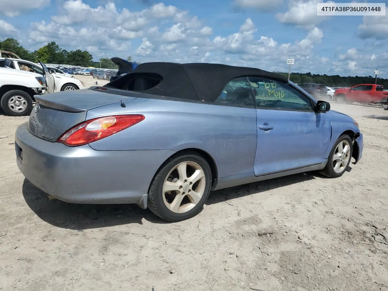 2006 Toyota Camry Solara Se VIN: 4T1FA38P36U091448 Lot: 63887804