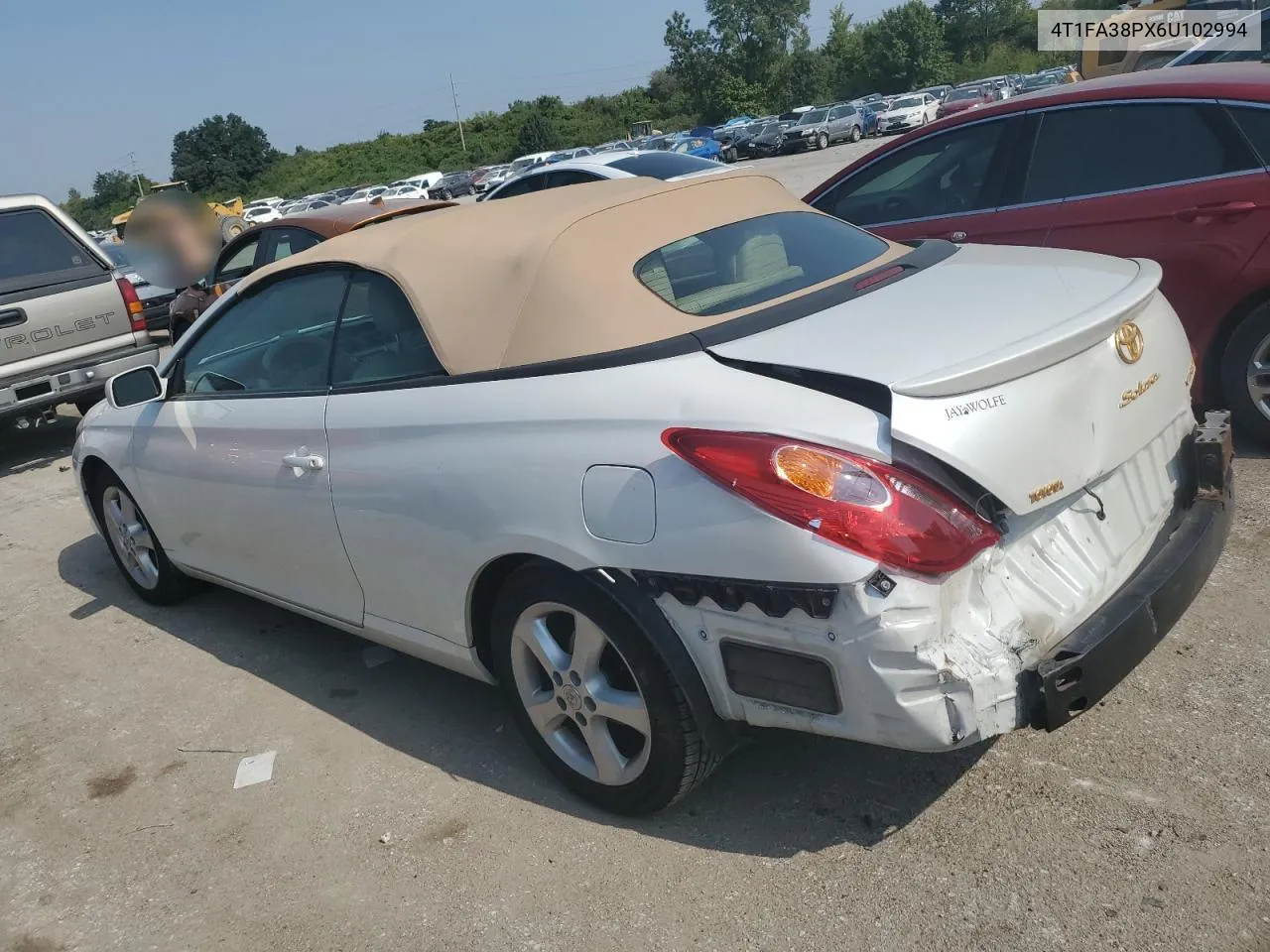 2006 Toyota Camry Solara Se VIN: 4T1FA38PX6U102994 Lot: 69631524