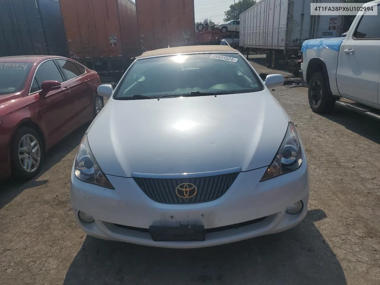 2006 Toyota Camry Solara Se VIN: 4T1FA38PX6U102994 Lot: 69631524